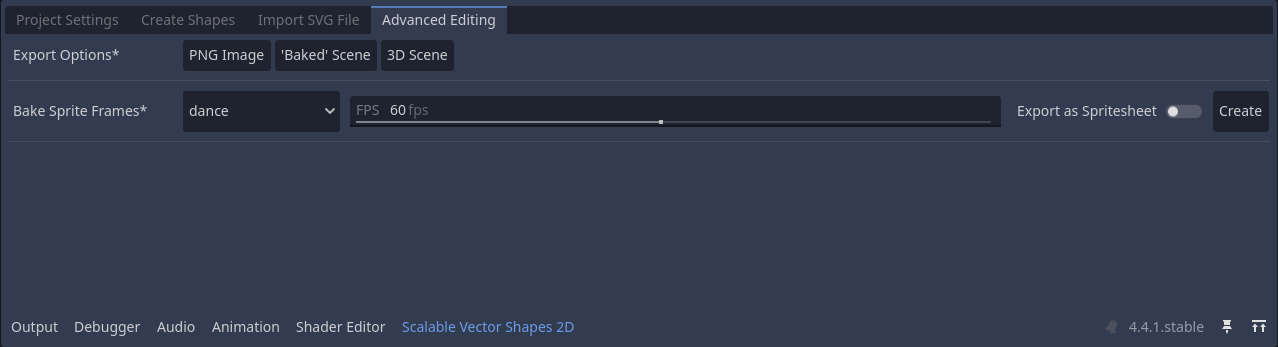 Advanced tab