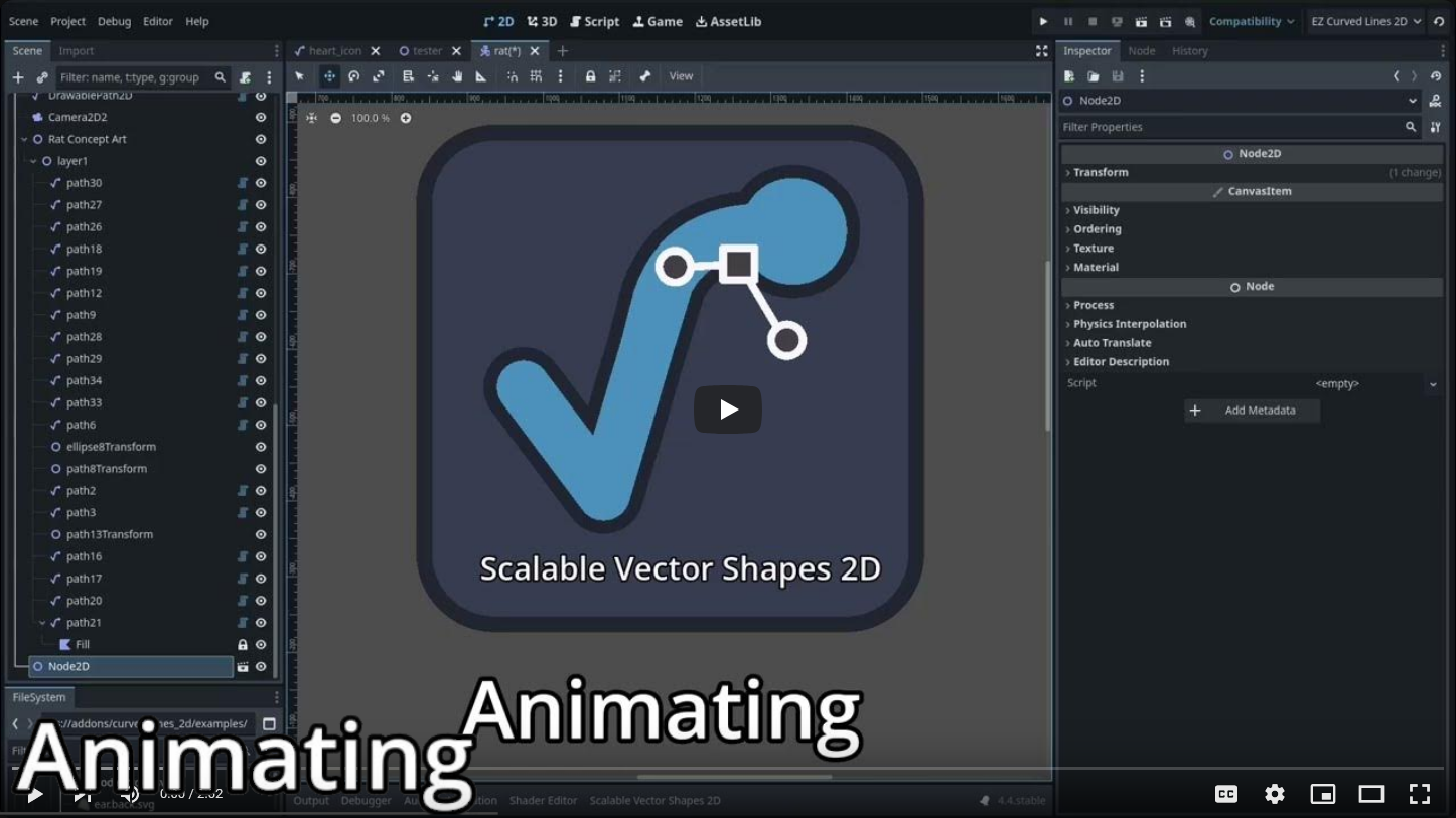 link to Youtube explainer about animating