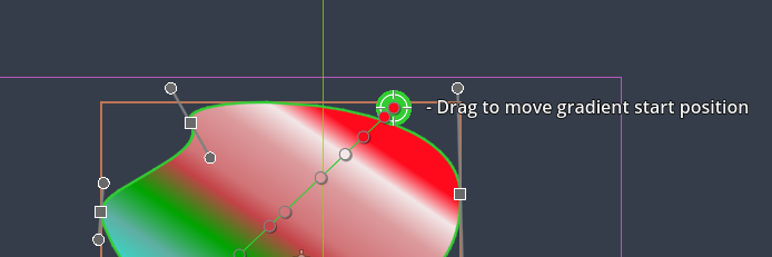 drag gradient start- and end-position