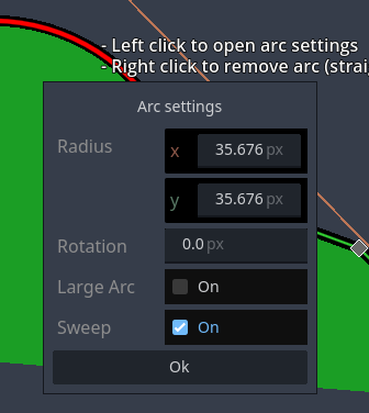 open arc settings