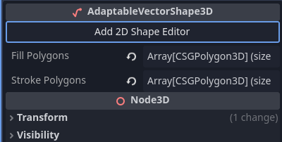 AdaptableVectorShape3D inspector